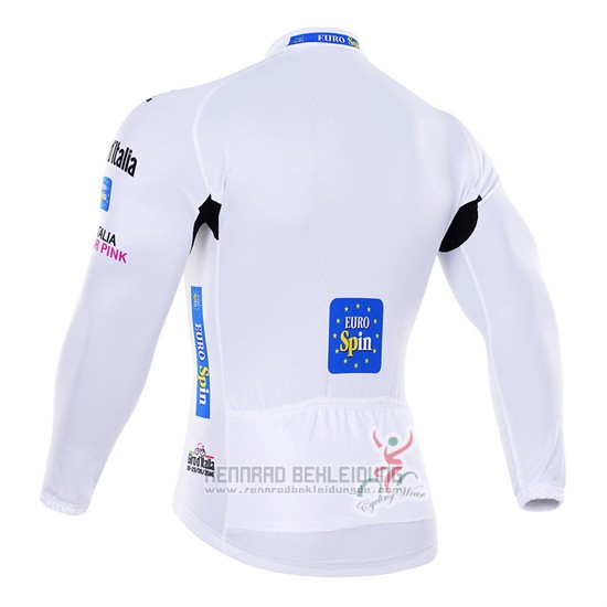 2016 Fahrradbekleidung Giro D'italien Wei und Blau Trikot Langarm und Tragerhose